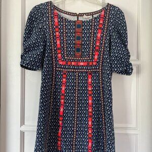 Anthropologie Akemi + Kin Seva Embroidered Bohemian Floral Festival Tunic Top